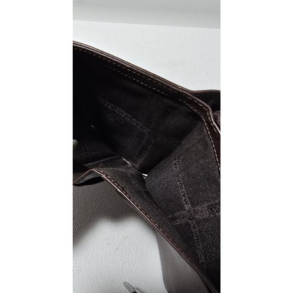 Mandarina Duck Bifold Zip Accordion Wallet Calfskin Leather Brown MD38 - Picture 9 of 12